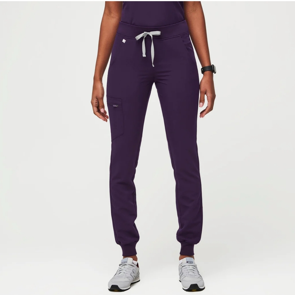 Figs Zamora scrub pants joggers purple jam size S
